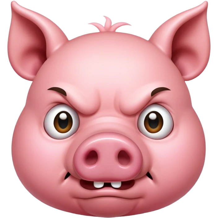 Angry pig emoji