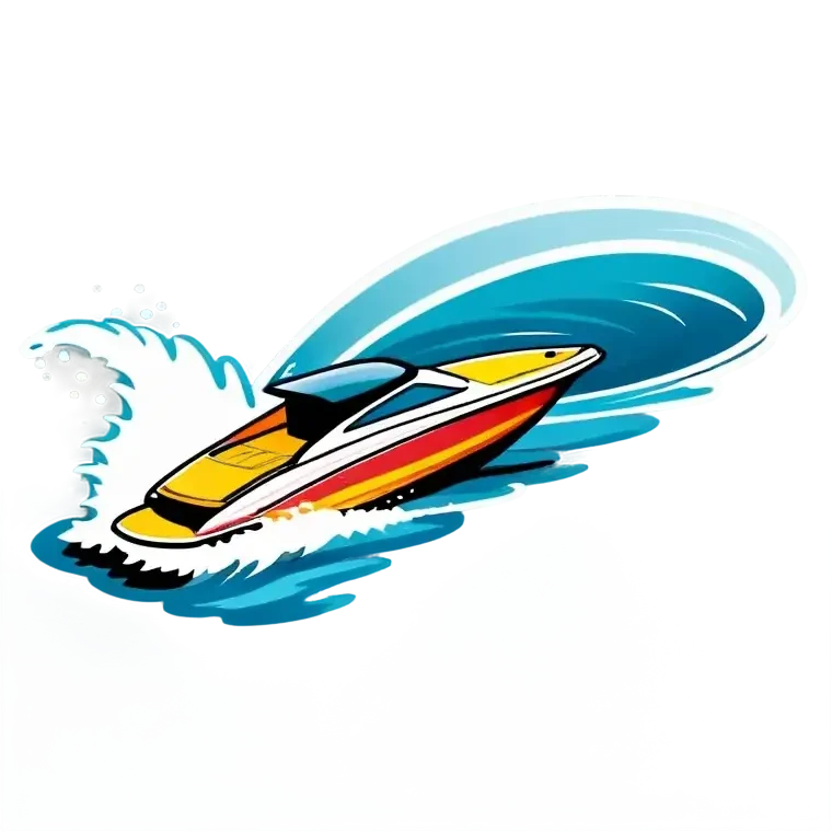 sport boat over wave emoji