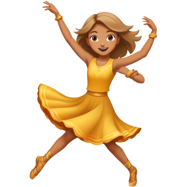 girl dancing energetically emoji