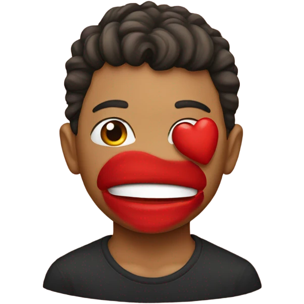 red kiss emoji