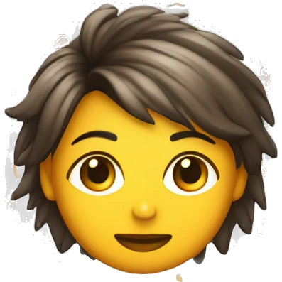 Chica con pelo cobrizo y flequillo de costado siendo profe de extensiones de pestañas  emoji