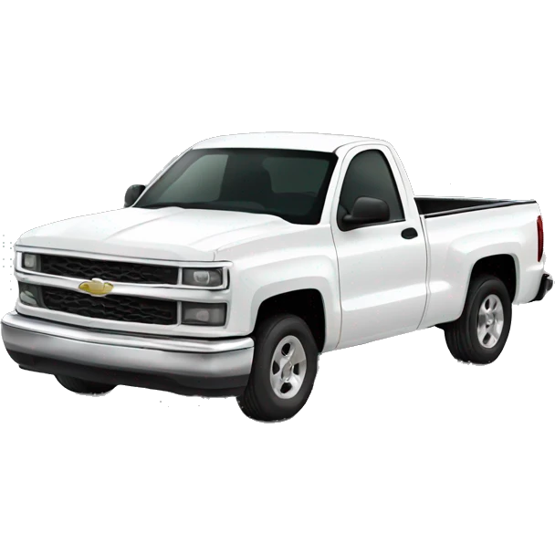 White Chevy truck emoji