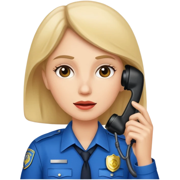 White lady calling police emoji