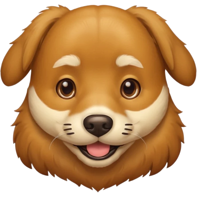  mustached dog emoji