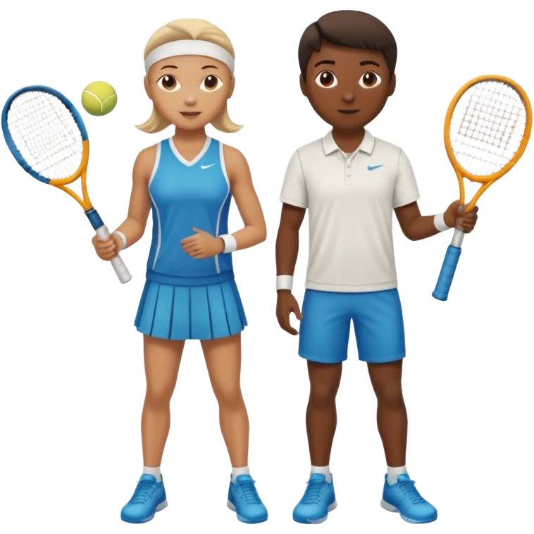 two tennis players emoji