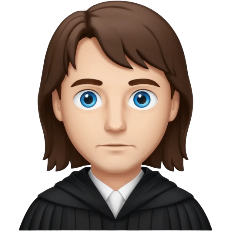 Man Judge with bluw eyes and brown hair  emoji