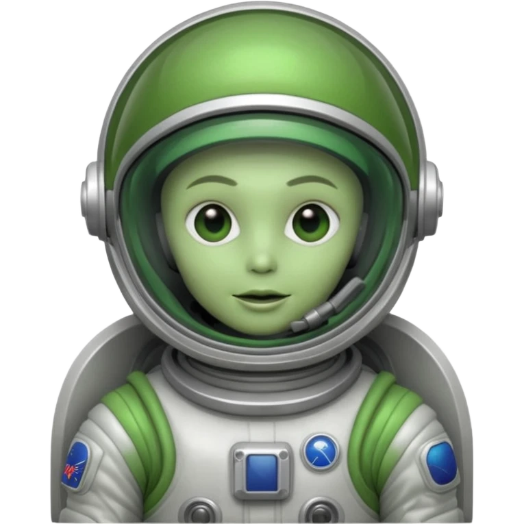 green alien silver Astronaut emoji