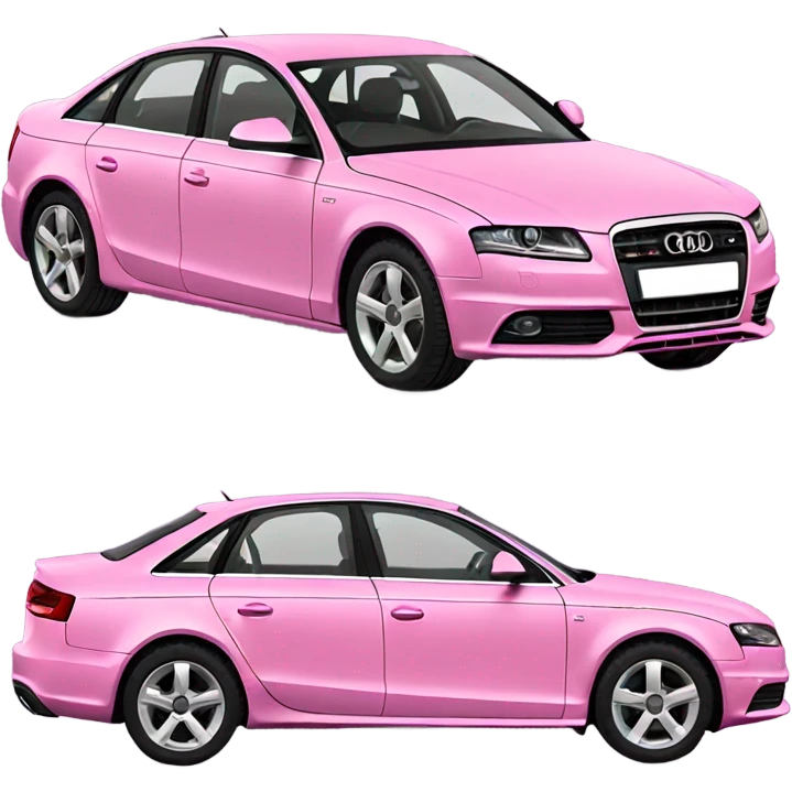 Pink Audi A4 emoji