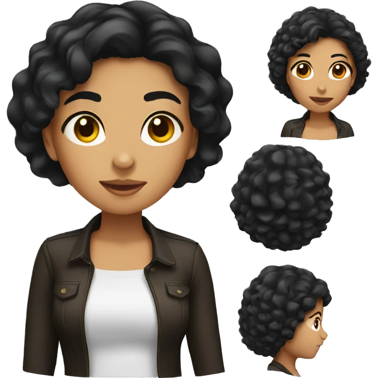 Latina girl with black hair  emoji