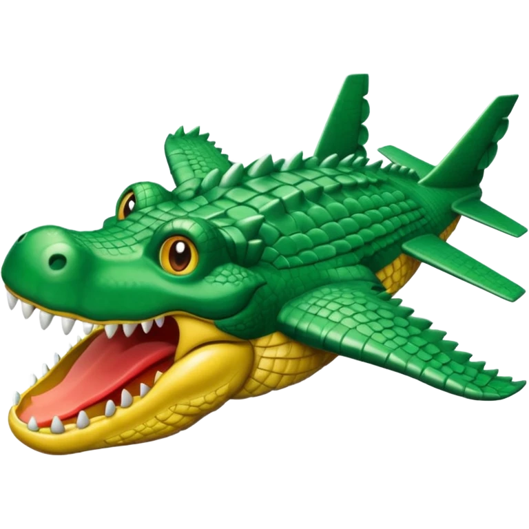 Hazme un avión con cabeza de cocodrilo emoji