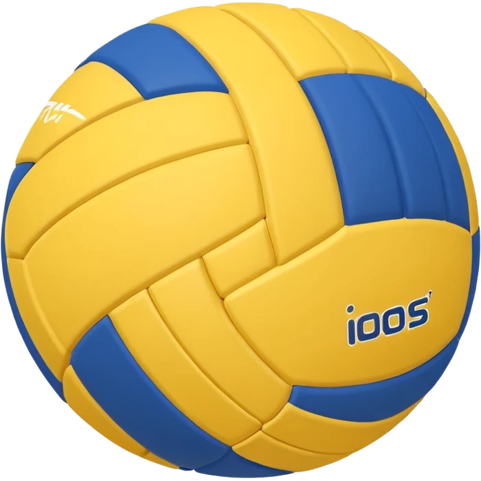 Pelota de voley azul amarillo y blanco emoji
