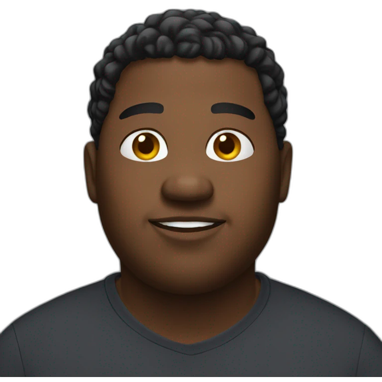 fat black guy emoji