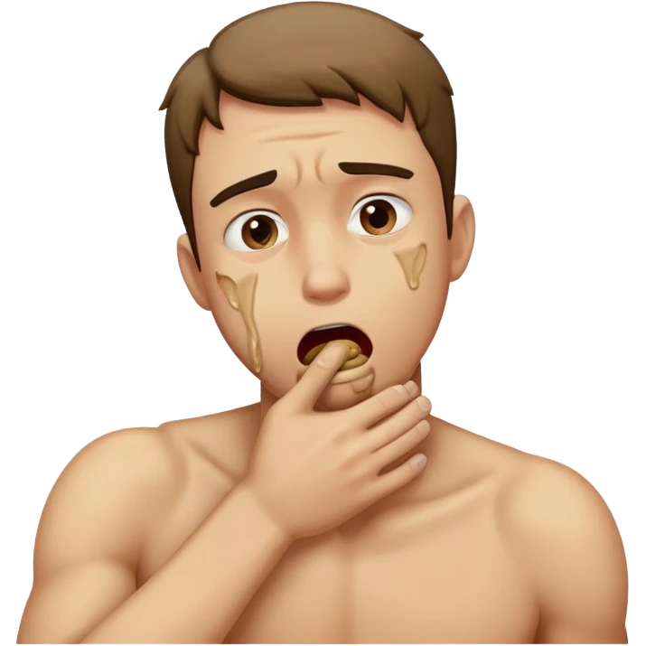 Guy choking himsef emoji