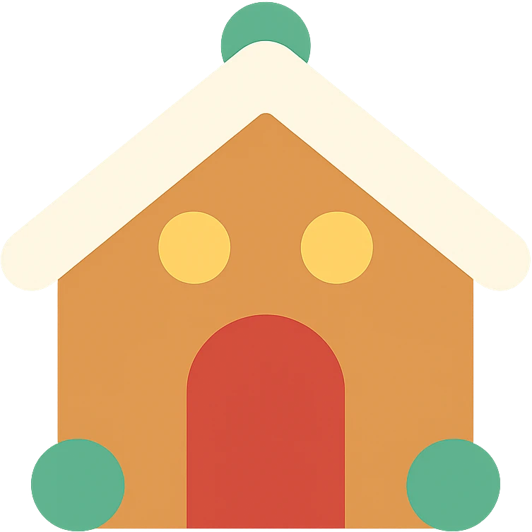 gingerbread house emoji