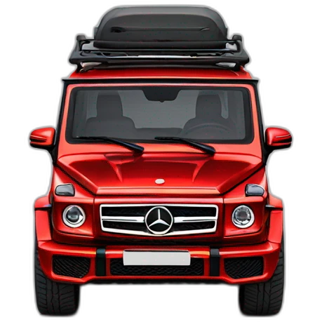 Mercedes Gwagon red colour side view emoji