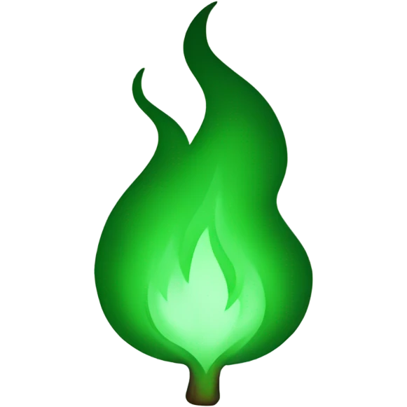 Green fire emoji