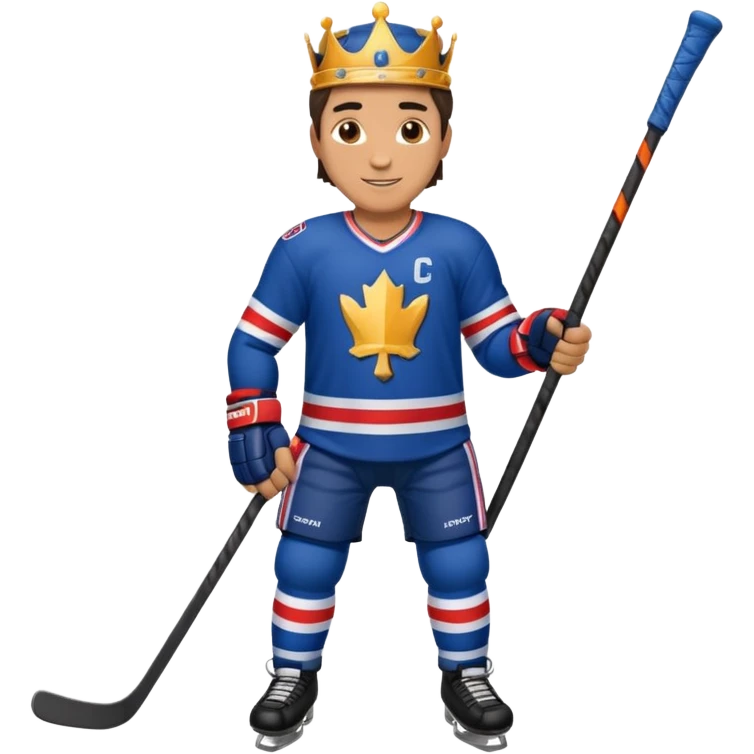 King Hockey player full body emoji