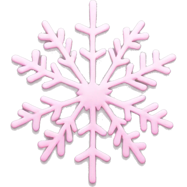 pastel pink snowflake  emoji