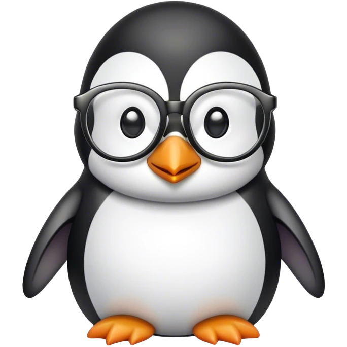 penguin wearing glasses emoji