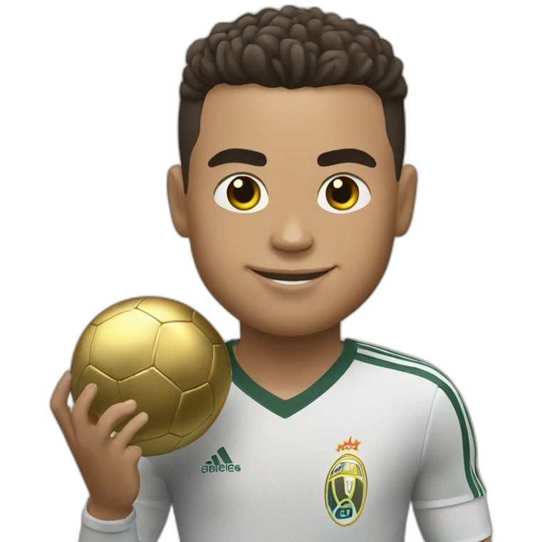 Ronaldo won a golden ball  emoji