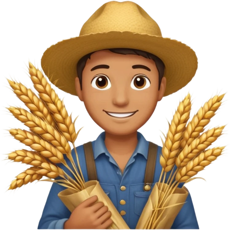 papa con ropa de granjero like emoji