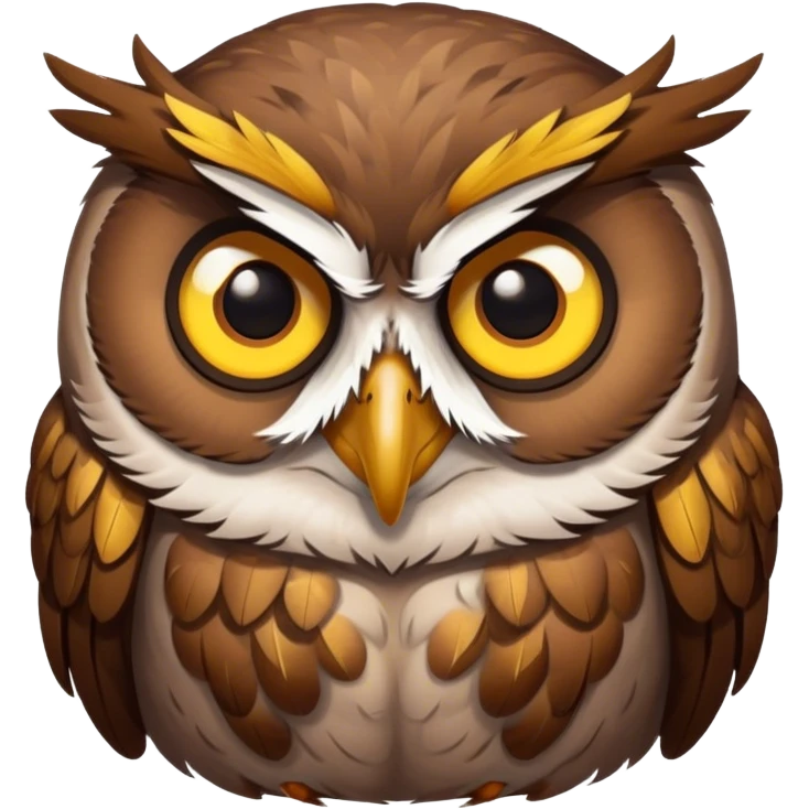 Grumpy owl emoji