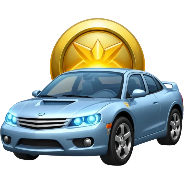 halo around a car emoji