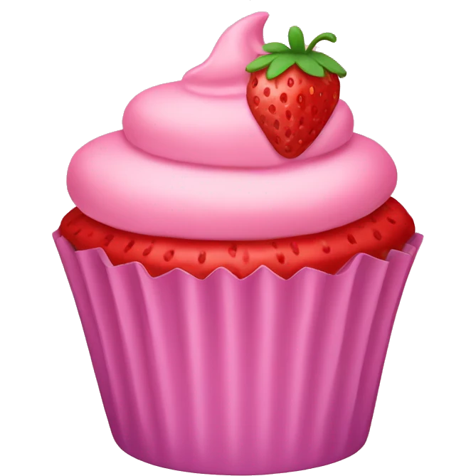 strawberry cupcakes emoji