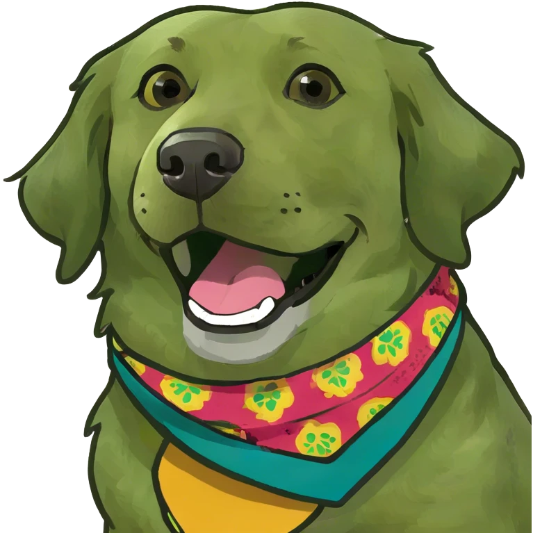Smiling golden retriever emoji