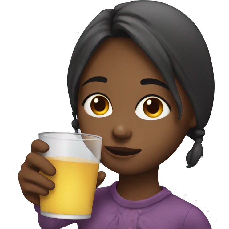 Girl drinking  emoji