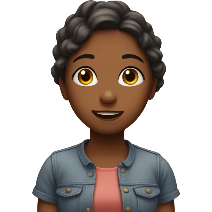 Girl asking please emoji