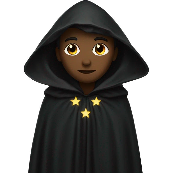 black starry cloak emoji