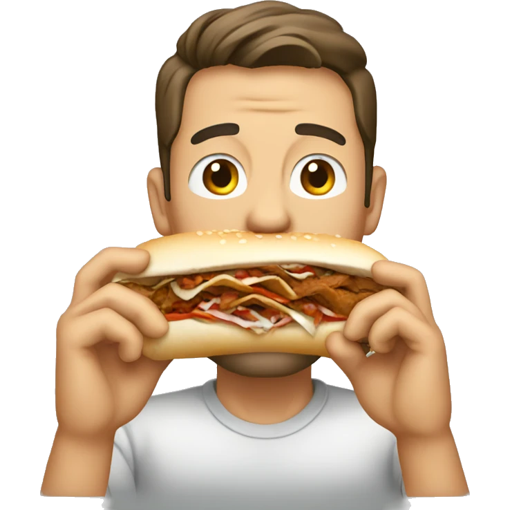 man eating doner emoji