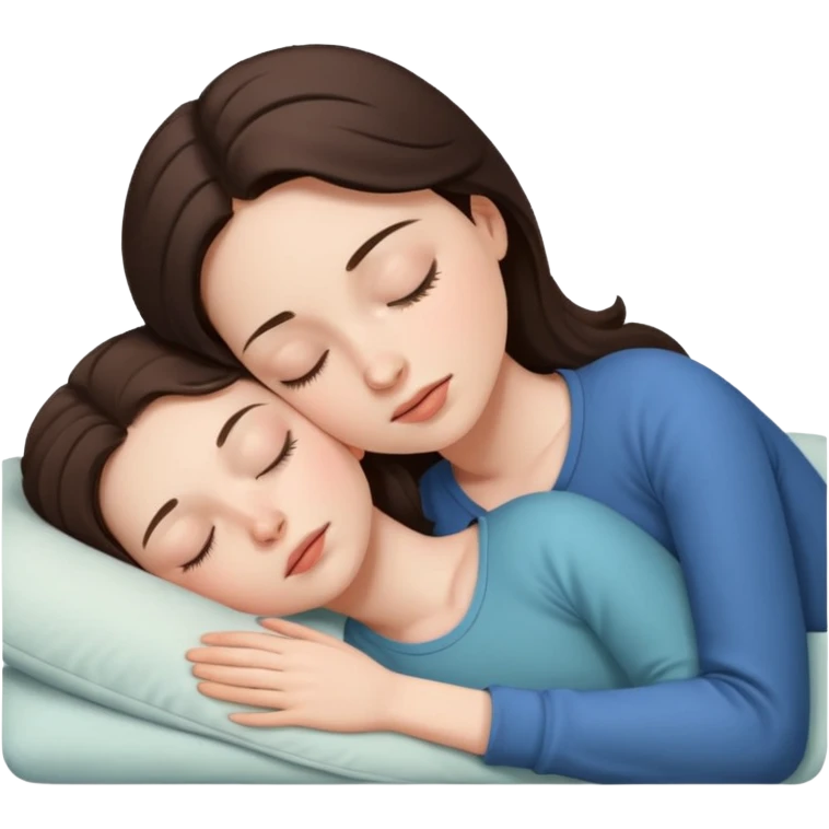 Брюнетка спит emoji