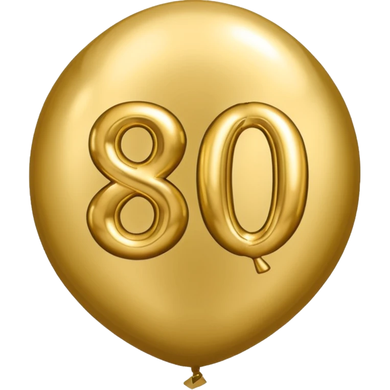 80th birthday balloon emoji