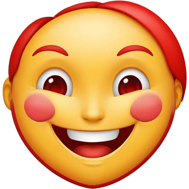 Half heart half laughing face emoji