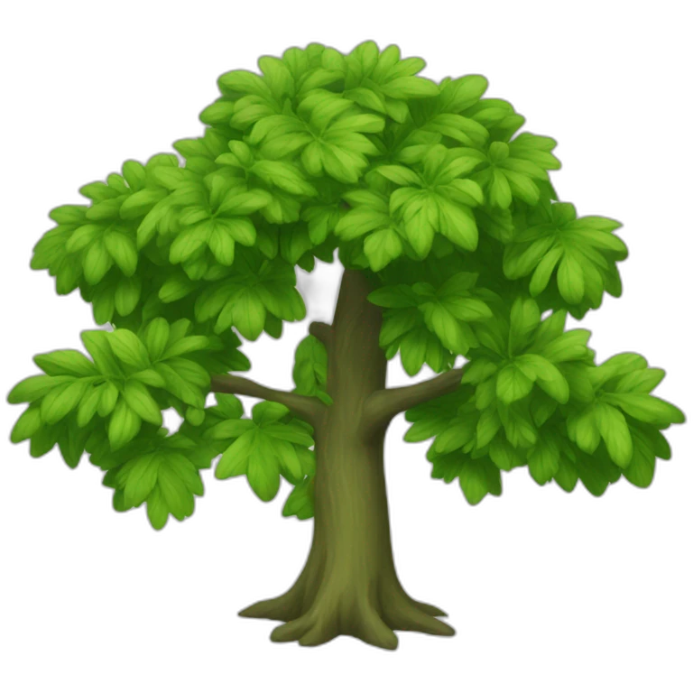 un buisson vert emoji