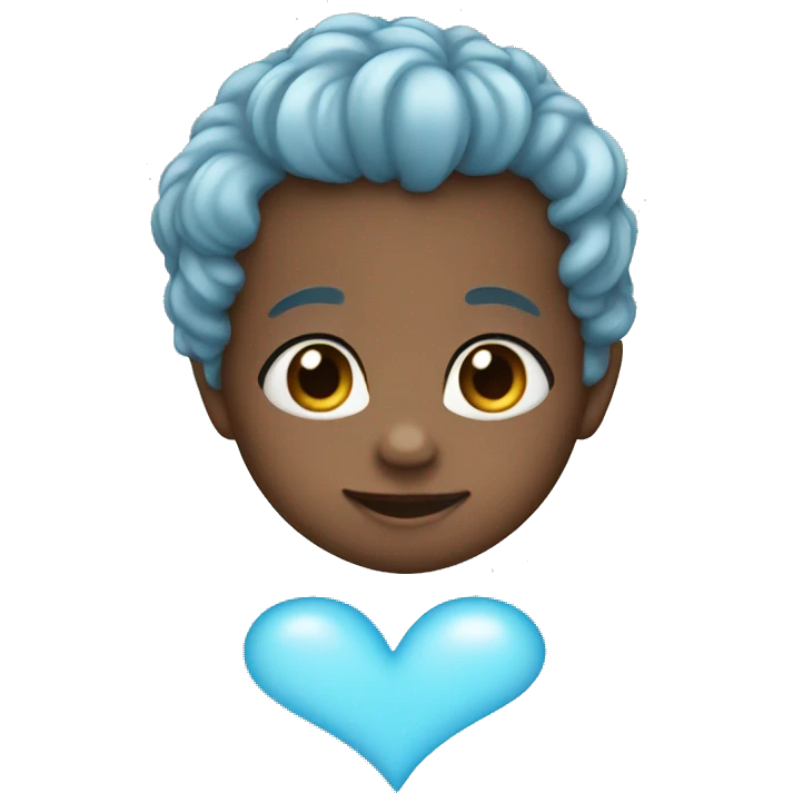 Baby blue heart emoji