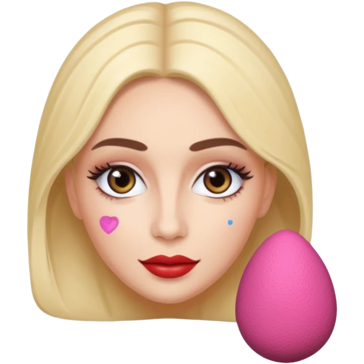 Miriana of eurovisión 2025 the face in a beauty blender emoji