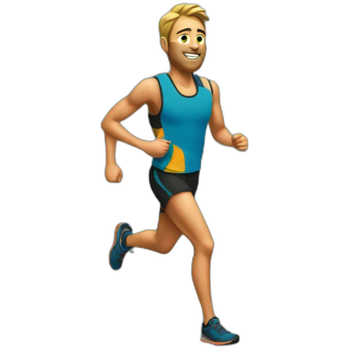 Trail Runner with race vest emoji