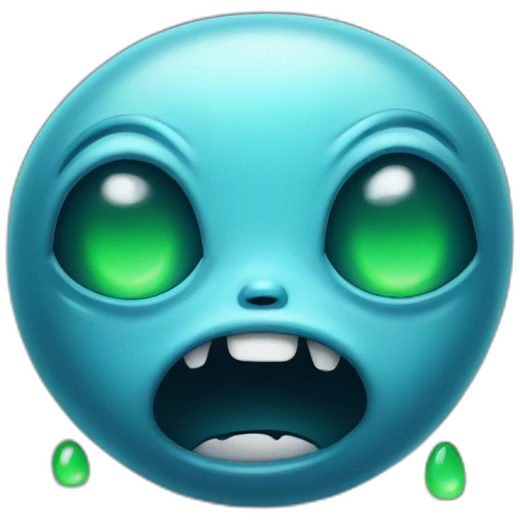 Alien crying emoji