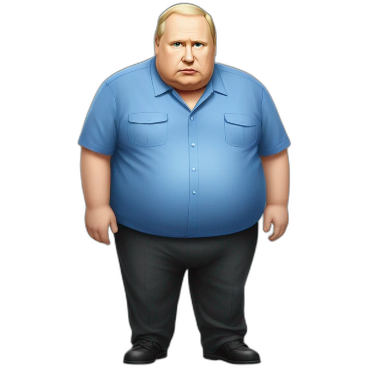Vladimir Poutine morbidly obese full body emoji