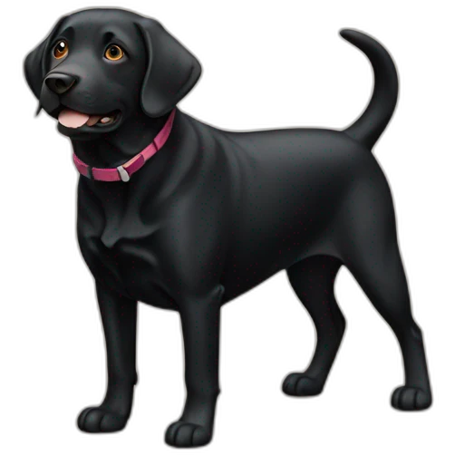 Black labrador emoji