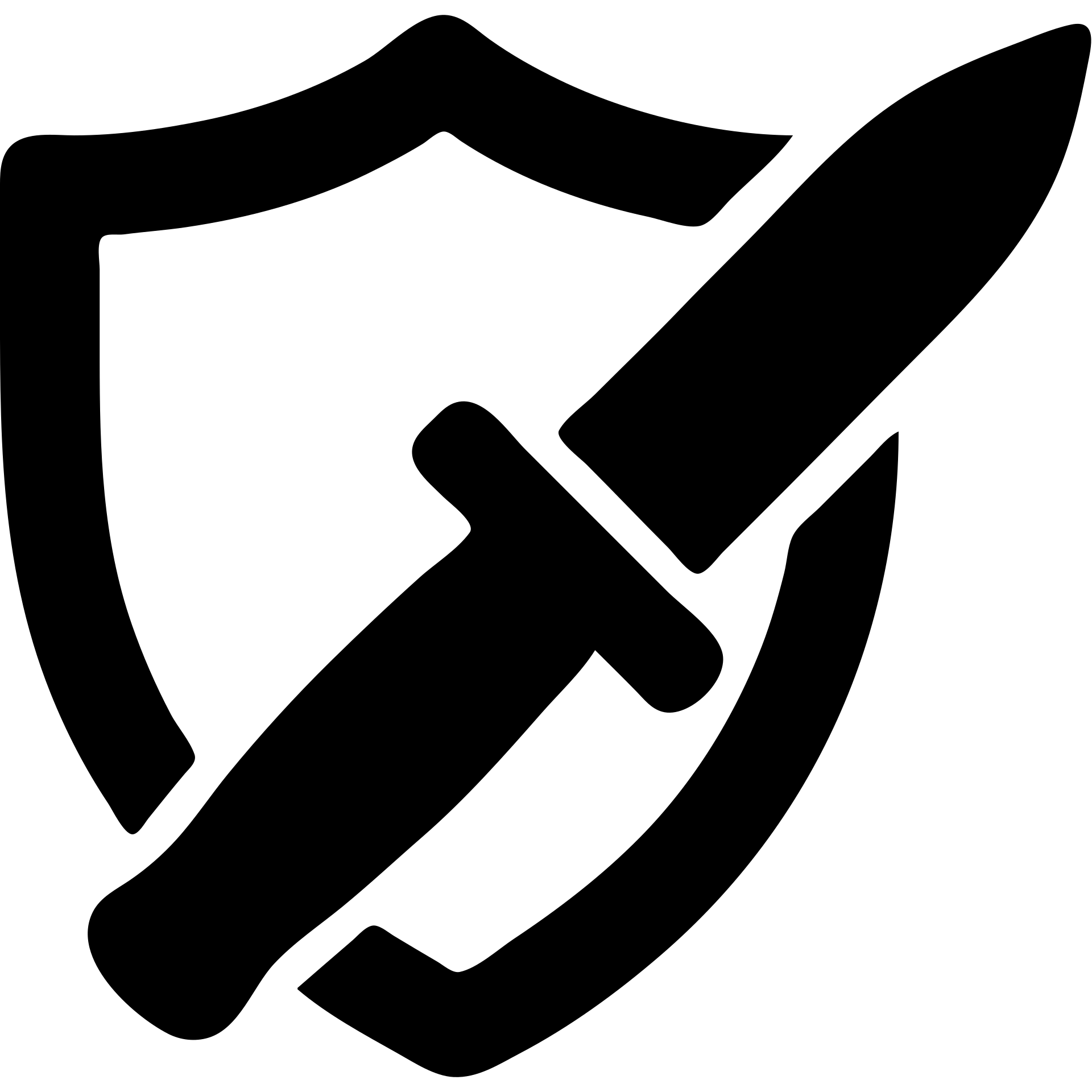 shield and knife solid filled icon emoji
