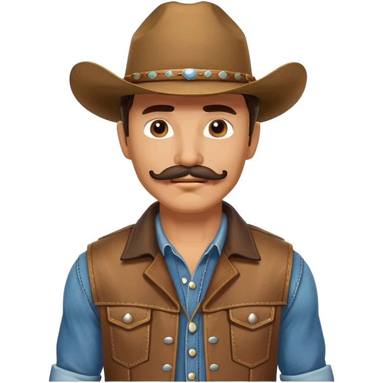Sexy cowboy with mustache  emoji