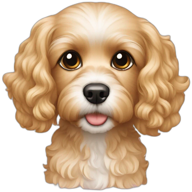 Blonde cavapoo emoji
