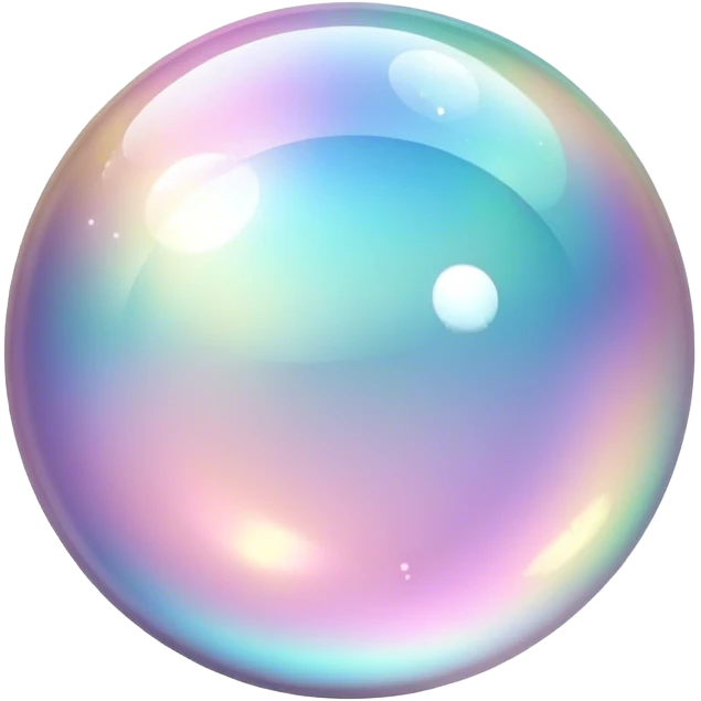 Sparkly glossy Pastel iridescent glass crystal glass orb emoji