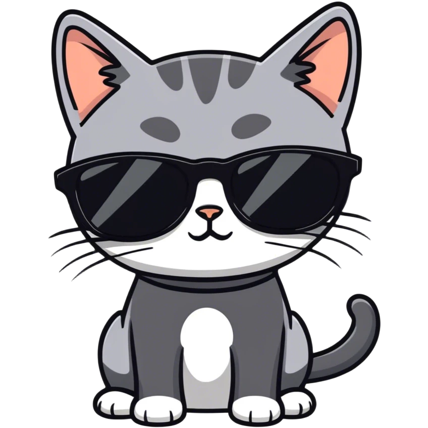 Cat with sunglasses emoji