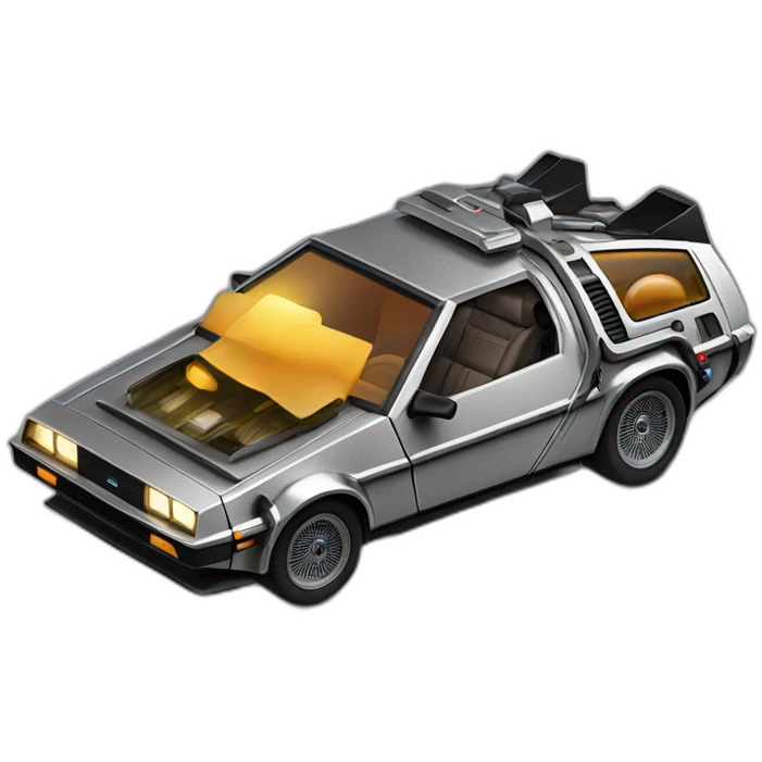 speeding DeLorean emoji