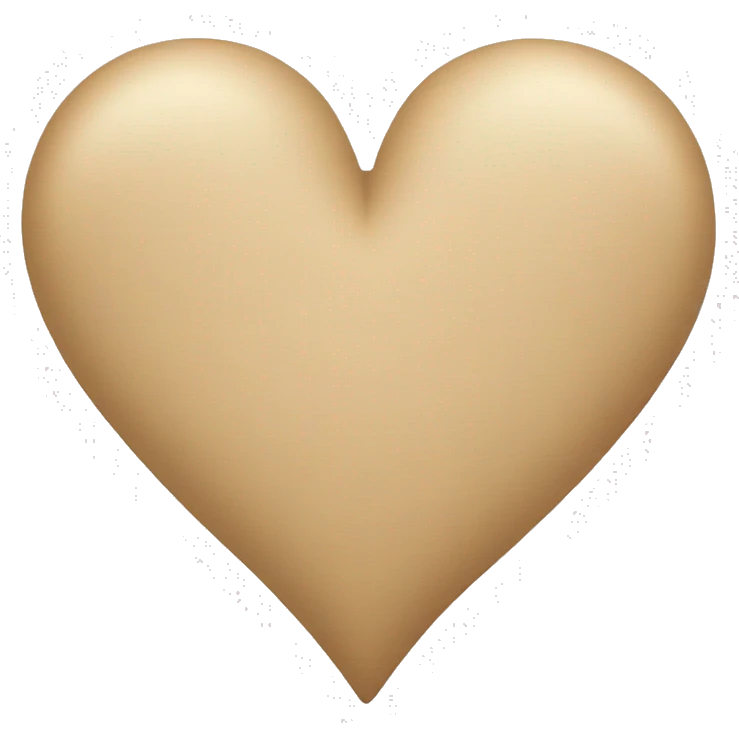 Beige IOS heart emoji